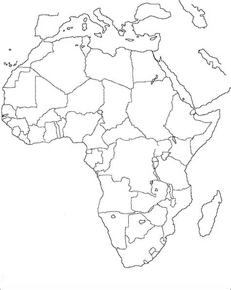 Mapa De Africa Para Imprimir Politico Fisico Mudo Continente Images