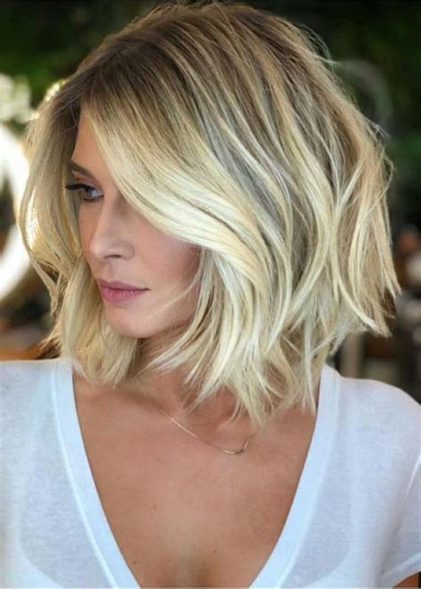 Stunning Medium Length Blonde Haircuts To Create In 2019 Stylezco