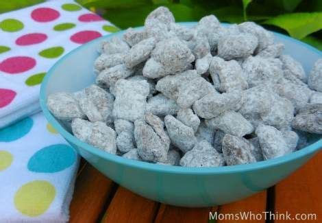 This christmas puppy chow recipe is an addictive festive holiday treat that the whole family will love! 1/2 cup peanut butter 1/4 cup butter 1 cup chocolate chips ...