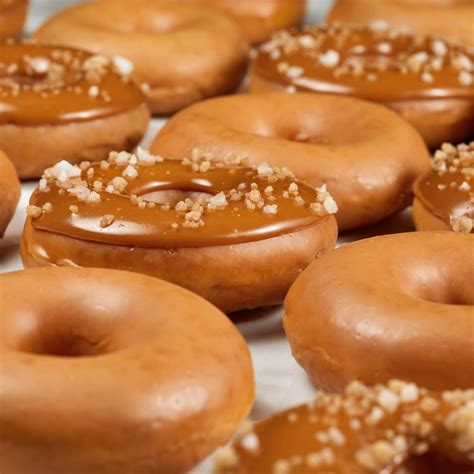 Krispy Kreme S New Caramel Glazed Caramel Crunch Doughnuts POPSUGAR Food