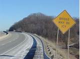 Pictures of Bridge Ices Before Road Sign