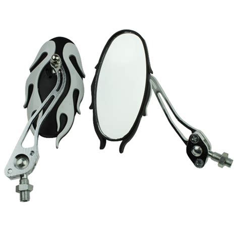 Universal Motorcycle Mirrors 10mm Bikemotorbike Rear View Side Pair