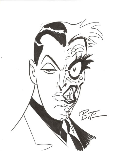 Two Face By Bruce Timm In Mark Schweikerts Bruce Timm Comic Art