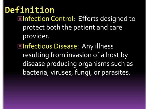 Ppt Infection Control Unit 8 Powerpoint Presentation Free Download