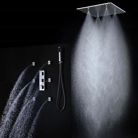 Fontana 2 Functions Rain And Mist Shower Head Set With Shower Body Sprays