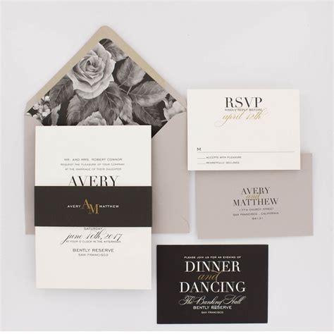 Avery A Modern Floral Wedding Invitation Suite Aisle Society