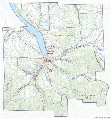 Map Of Tompkins County New York