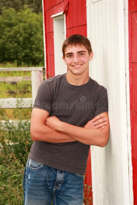 Cute Country Boy Senior Portrait Stock Image Image Of Good Senior