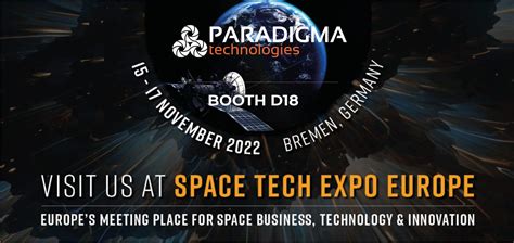 Space Tech Expo Europe 2022 - Paradigma Technologies