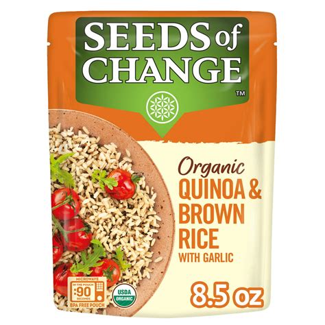 Seeds Of Change Organic Quinoa And Brown Rice With Garlic 85 Oz