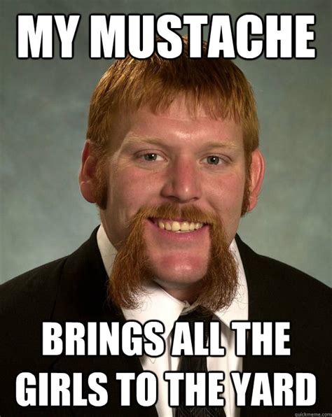My Mustache Brings All The Girls To The Yard Epic Mustache Quickmeme