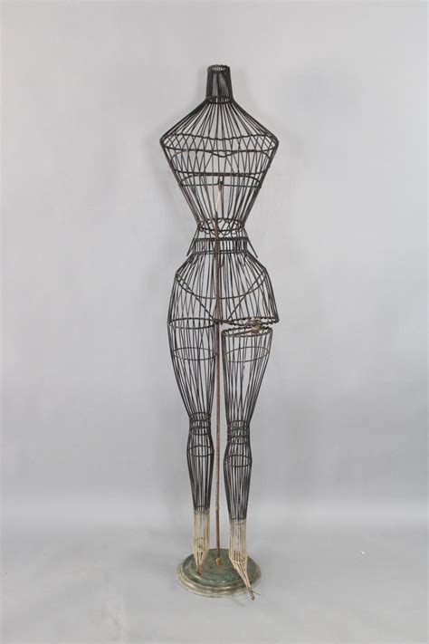 At Auction Industrial Wire Dress Form Female Mannequin