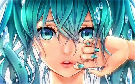 Blue Anime Girl Kawaii Blue Hair Anime Girl Hd Wallpaper Pxfuel