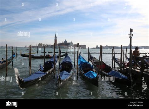 Gondolas In Venice Stock Photo Alamy