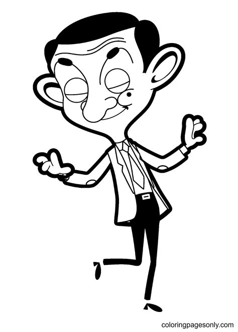 Mr Bean Dibujos Para Colorear Mr Bean Coloring Pages Páginas Para