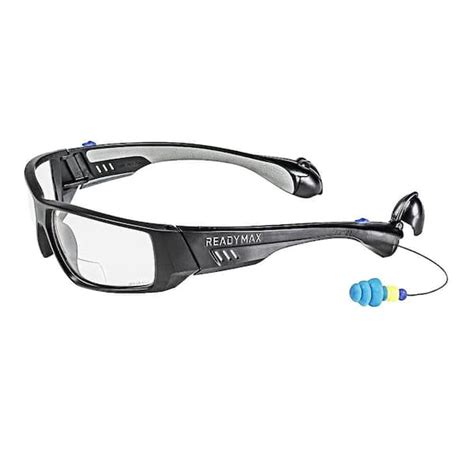 soundshield pro series 1 safety glasses black frame bi focal 2 0 clear lens with built in nrr 27