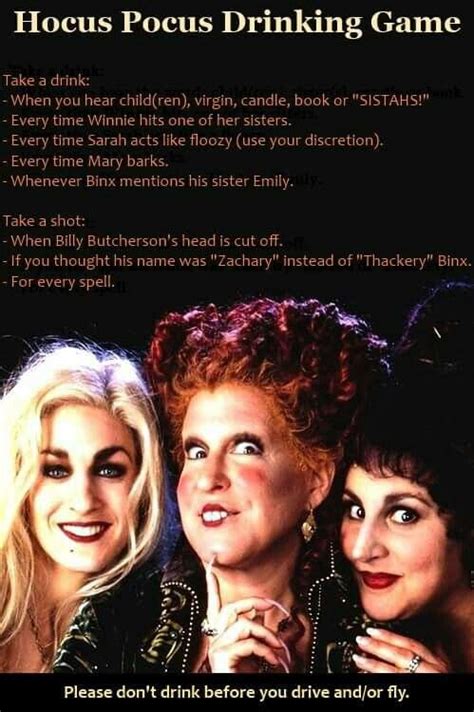 When i launch hocus pocus, i get a screen that is less than full size, making it impossible to play. Hocus Pocus Drinking Game | Adult halloween party ...
