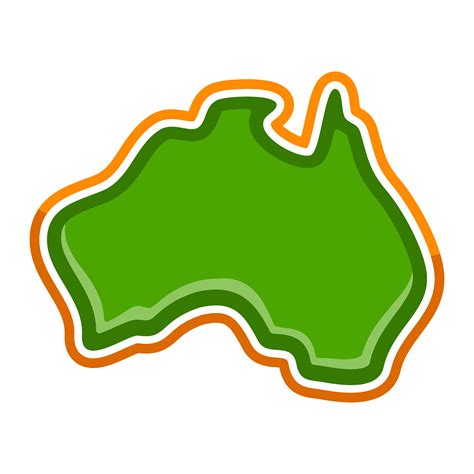 Australia Map Geography Shape Vector Icon 551210 Vector Art At Vecteezy