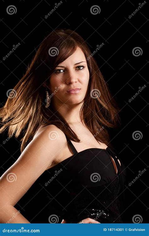 Brunette Woman Portrait Stock Image Image Of Fashion 18714301