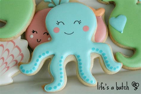 Octopus Cookie Mermaid Cookies Sugar Cookies Decorated Summer