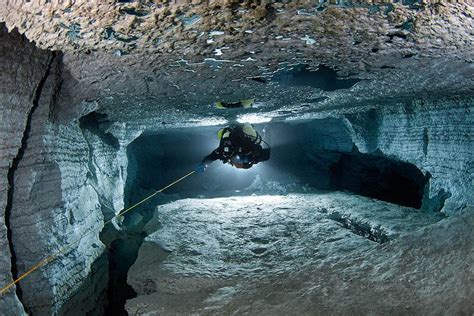 Exploring The Longest Underwater Cave In Russia Underwater Caves