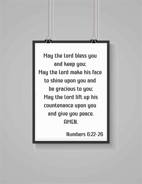 may the lord bless you and keep you instant download printable religious printable faith