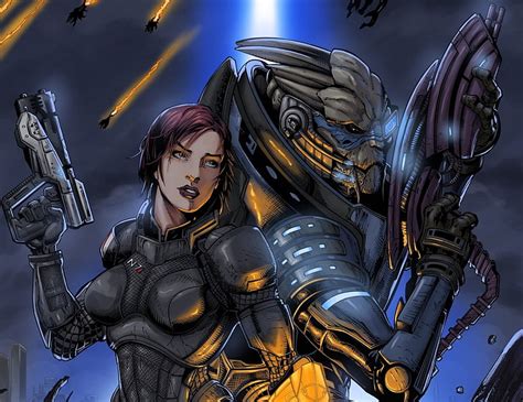 Online Crop Hd Wallpaper Mass Effect Alien Commander Shepard