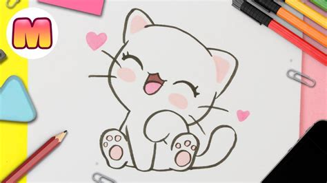 Como Dibujar Un Gato Kawaii Dibujos Imagenes Faciles Anime Para