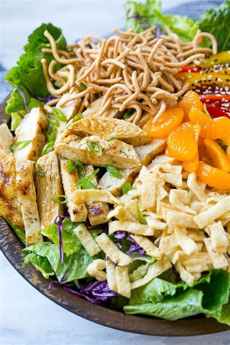 Combine the salad ingredients in a large bowl. Chinese Chicken Salad - Dinner at the Zoo