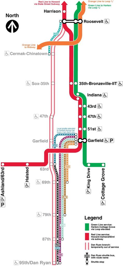 Chicago Red Line Map Chicago Cta Red Line Map United