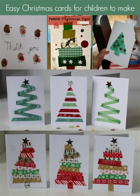 Easy Christmas Cards For Kids To Make Simple Christmas Cards Homemade