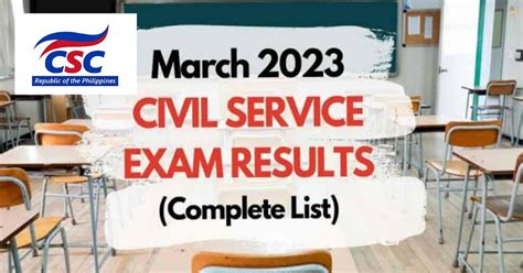 Civil Service Exam CSE MARCH Results Professional And Sub Professional