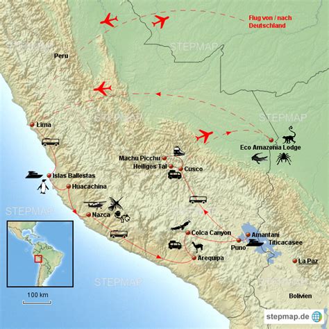 Stepmap Peru Landkarte Für Peru