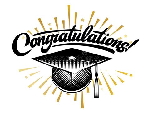 Graduation Vector Class Congrats Grad Congratulations Graduate Stock