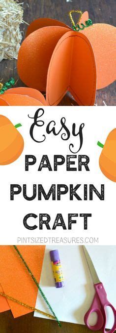 Easy Paper Pumpkin Craft Paper Pumpkin Craft Pumpkin Crafts Paper