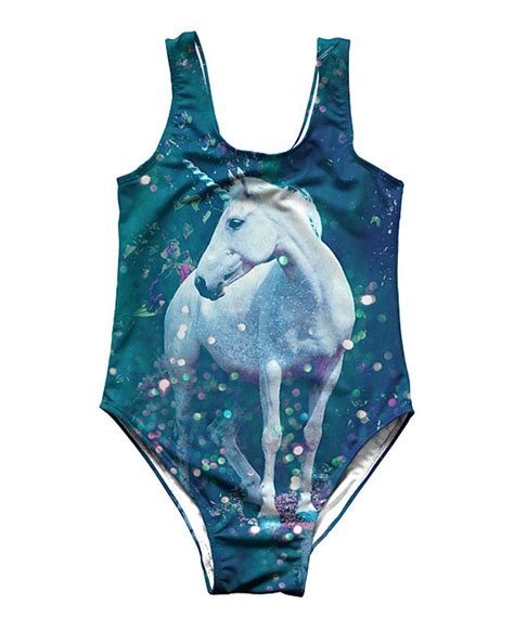 Mr Gugu And Miss Go Blue Unicorn One Piece Swimsuit Toddler And Girls