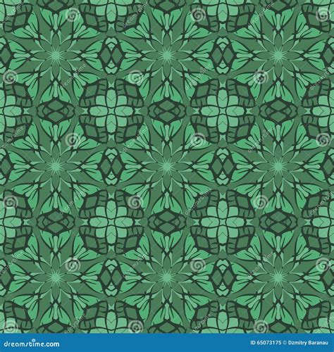 Green Universal Vector Seamless Patterns Tiling Geometric Ornaments