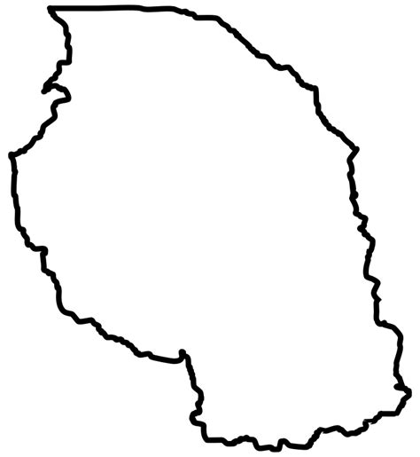 Clipart Map Tanzania