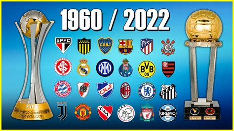 Todos Os Clubes CampeÕes Do Mundo 1960 2022 Youtube