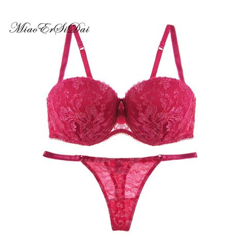 Sexy Bra Set Red Gold Lace Underwear 12 Cup B C D Cup 34 36 3812 Cup