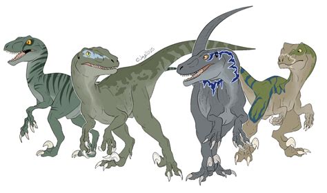 Fa Raptor Squad By Brlck D8y35zr By Wolfclone12 On Deviantart Jurassic World Raptors Jurassic