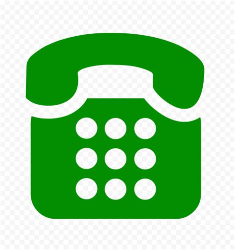 Hd Classic Traditional Telephone Icon On Green Png Citypng