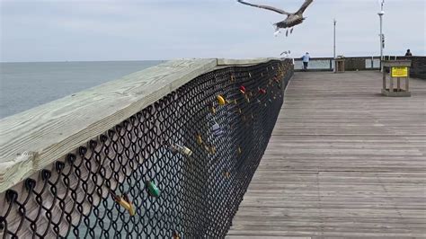 Padlock Tradition On Fishing Pier In Ocean City Maryland Youtube