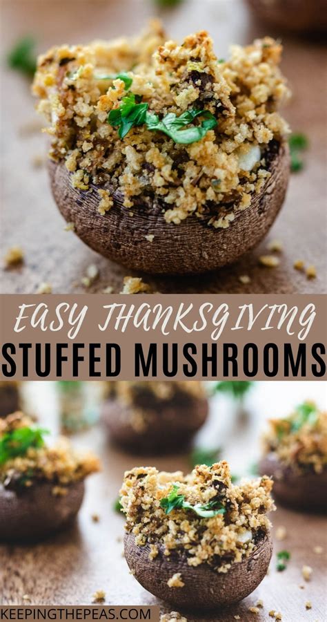 These Easy Thanksgiving Stuffed Mushrooms Are Filled With A Combination