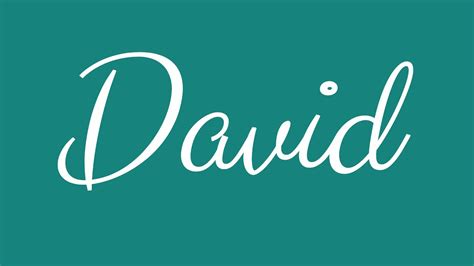 Learn How To Sign The Name David Stylishly In Cursive Writing Youtube