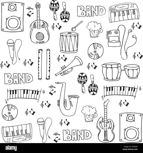 Doodle Of Stock Collection Music Theme Stock Vector Image And Art Alamy