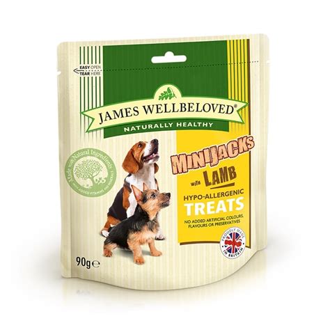 James Wellbeloved Mini Jacks Lamb Dog Treat 90g Feedem