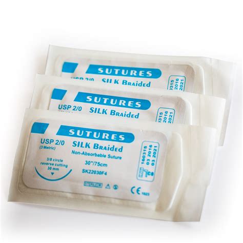 China Medical Silk Braided Surgical Suture With Ce Approved China