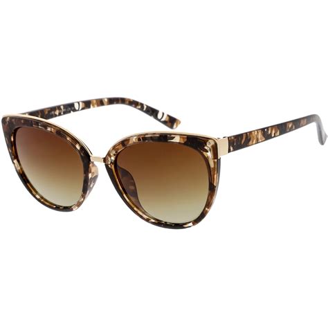 women s large polarized dual layer cat eye sunglasses zerouv