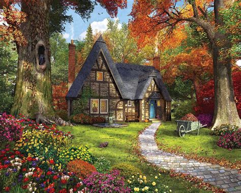 Autumn Cottage 1000 Pieces White Mountain Puzzle Warehouse In 2021